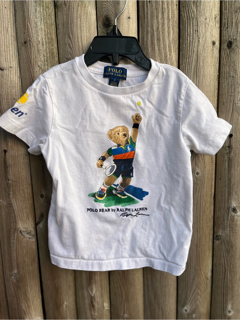 US Open/ Polo by Ralph Lauren White Kids Polo Bear Tennis Tee